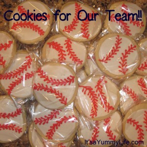 baseball cookies for the team