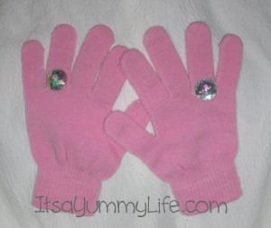 Gloves with Bling pink