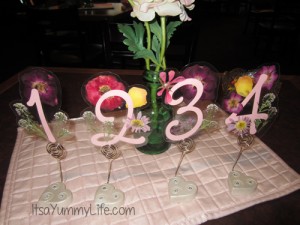 bunco numbers with flowers