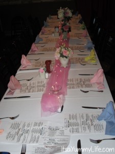 bunco table long